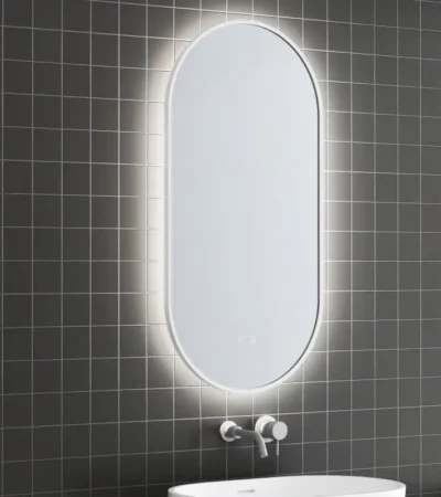 LED огледало с бяла рамка ICL 1850/45W овално 45х90 см LED огледало с бяла рамка ICL 1850/45W овално 45х90 см