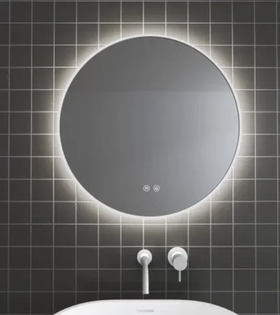 LED огледало с амбиентно осветление, бяла рамка ЛЕЙЛА1855-80W LED огледало с амбиентно осветление, бяла рамка ЛЕЙЛА1855-80W