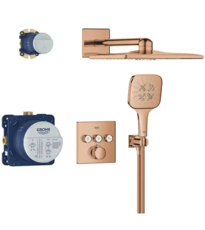 GROHE Grohtherm SmartControl Cube 34864DA0 – Душ система за вграждане, Warm Sunset GROHE Grohtherm SmartControl Cube 34864DA0 – Душ система за вграждане, Warm Sunset