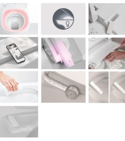 A80315FS01 In-Wash® Порцеланова Smart окачена тоалетна чиния със седалка със затопляне