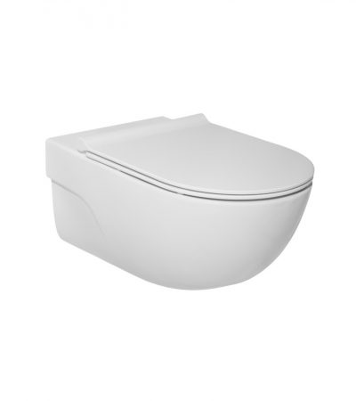 Roca Конзолна тоалетна чиния Meridian Rimless A34624L000/A8012A2004 седалка с плавно затваряне Roca Конзолна тоалетна чиния Meridian Rimless A34624L000/A8012A2004 седалка с плавно затваряне