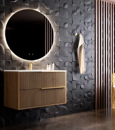 Moon 80 кръгло огледало с подсветка LED осветление и противозамъгляваща плака MN.08080 Moon 80 кръгло огледало с подсветка LED осветление и противозамъгляваща плака MN.08080