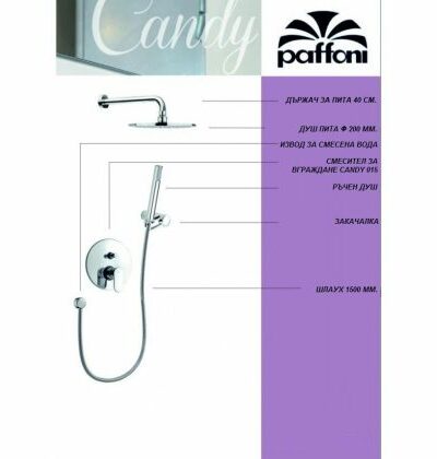 Душ система за вграждане Candy Paffoni-Онлайн промоция