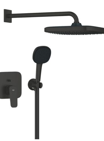 GROHE CUBEO душ система за вграждане Tempesta 250 черен мат 1053362430 и тяло за враждане