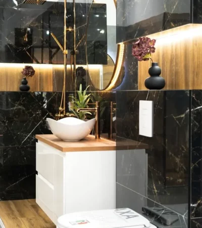 черен гранитогрес с златни жилки Verdi 60x120 Ecoceramic