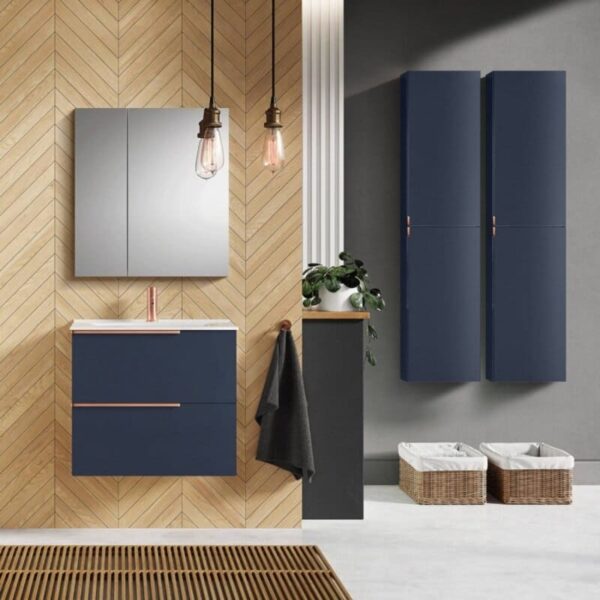 ELEGANT PLUS шкаф за баня с 2 чекмеджета и умивалник 60 см, цвят тъмно синьо A851633806