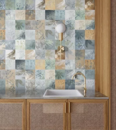 Gayafores HERBAL 33.15×33.15 декоративен гранитогрес с флорални мотиви