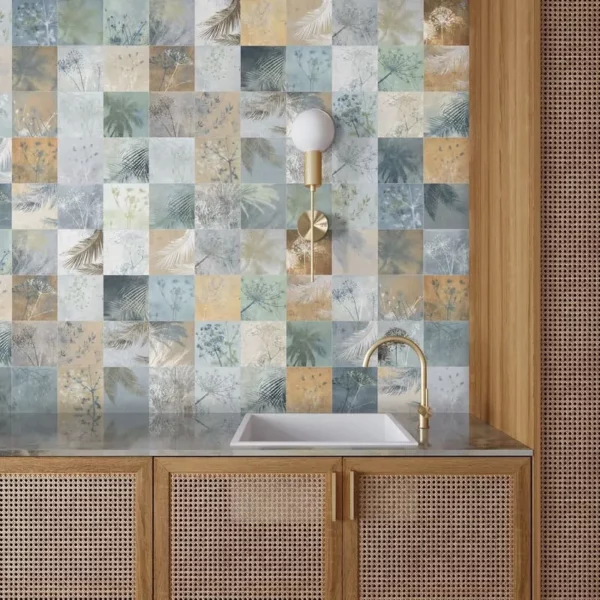 Gayafores HERBAL 33.15×33.15 декоративен гранитогрес с флорални мотиви