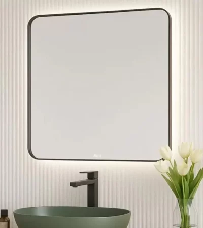 ROCA LUNA огледало с черна рамка и амбиентно LED осветление 80/80, A812422000-Онлайн промоция ROCA LUNA огледало с черна рамка и амбиентно LED осветление 80/80, A812422000-Онлайн промоция