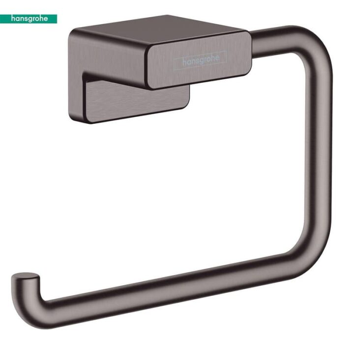 Държач за тоалетна хартия, матиран черен хром за стена HANSGROHE Addstoris 41771340
