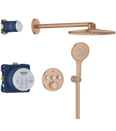 GROHE Grohtherm SmartControl Душ система за вграждане 34863DL0 BRUSHED WARM SUNRISE (розово злато мат) GROHE Grohtherm SmartControl Душ система за вграждане 34863DL0 BRUSHED WARM SUNRISE (розово злато мат)