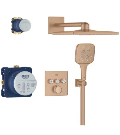 GROHE Grohtherm SmartControl Cube 34864DL0 – Душ система за вграждане, Brushed Warm Sunset GROHE Grohtherm SmartControl Cube 34864DL0 – Душ система за вграждане, Brushed Warm Sunset
