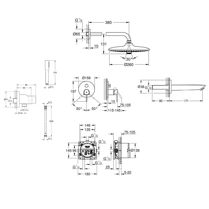 GROHE- dush-s-chuchur