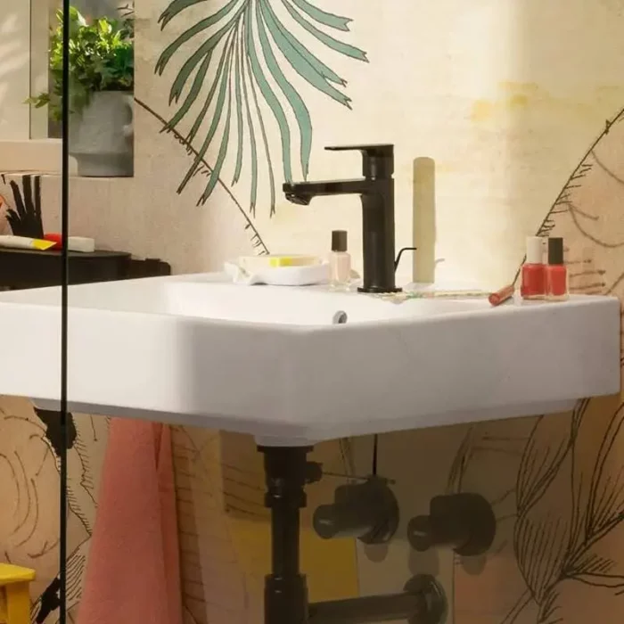 72519670 черен мат Смесител за умивалник с pop-up витло за сифон REBRIS S ComfortZone 110 Hansgrohe