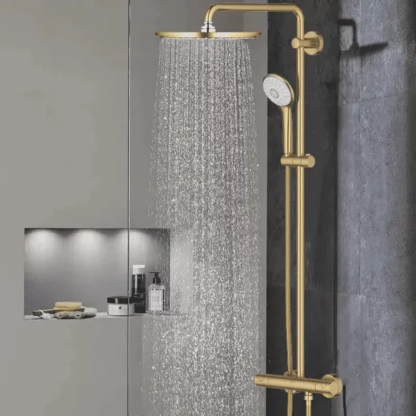 Висококачествен термостатичен комплект за душ Grohe 26 075 GN0 – всичко необходимо за съвършен душ