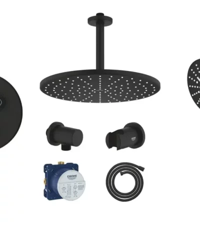 GROHE Grohtherm SmarControl Phantom Black душ система за вграждане 29507KF0 пълен комплект