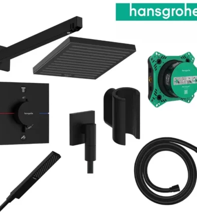 Hansgrohe Душ система за вграждане черен мат COMFORT E