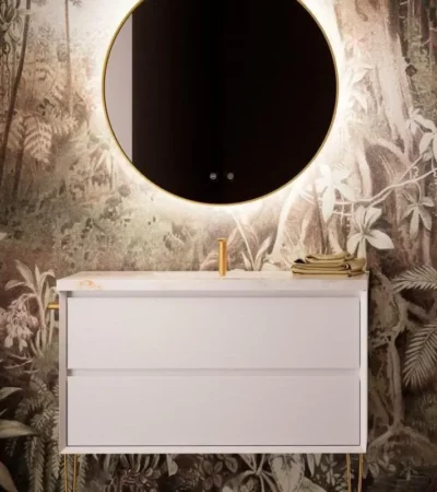 Водоустойчив шкаф за баня с мивка NOFER COOL WHITE