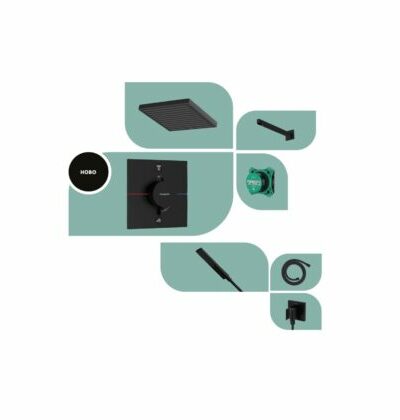 Hansgrohe Душ система за вграждане черен мат COMFORT E
