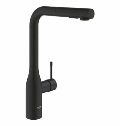 GROHE Essence 30504KF0 кухненски смесител с изтеглящ се чучур черен мат – Онлайн промоция