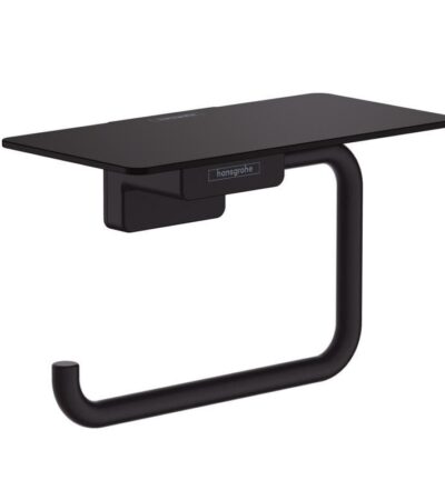 HANSGROHE ADDSTORIS Държач за тоалетна хартия с поставка за баня, черен мат 41772670 HANSGROHE ADDSTORIS Държач за тоалетна хартия с поставка за баня, черен мат 41772670