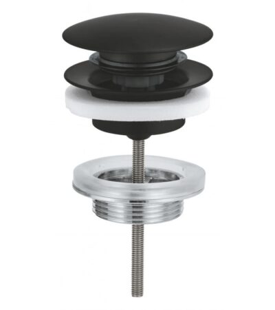 Grohe Black Matt Клик-клак изпранител за мивка с/без преливник 1024642430 черен мат