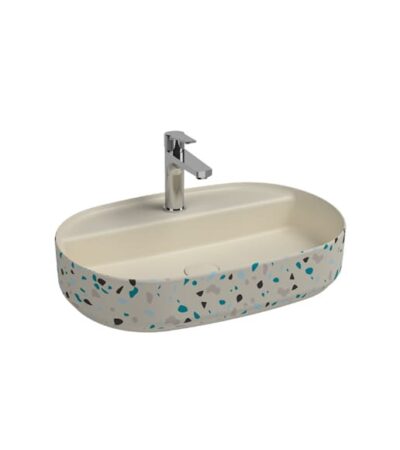 ISVEA INFINITY Ivory Terrazzo Мивка върху плот 60*40 с отвор за смесител