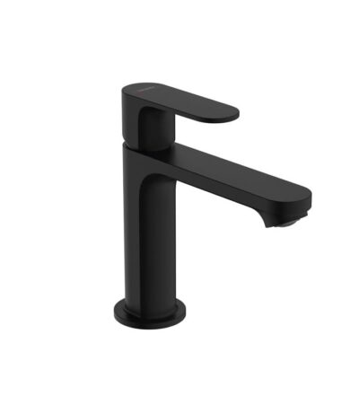 REBRIS S 110 CoolStart Смесител за умивалник с pop-up витло за сифон › ComfortZone 110 › проекция на чучура 133 mm › функция CoolStart за пестене на енергия: при отваряне в нормално положение на ръкохватката потича студена вода 72519670 черен мат