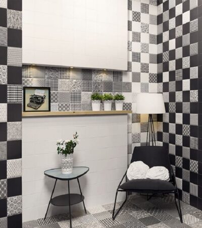 Черни матирани стенни плочки от серия BOMBATO на испанската фабрика MAINZU.