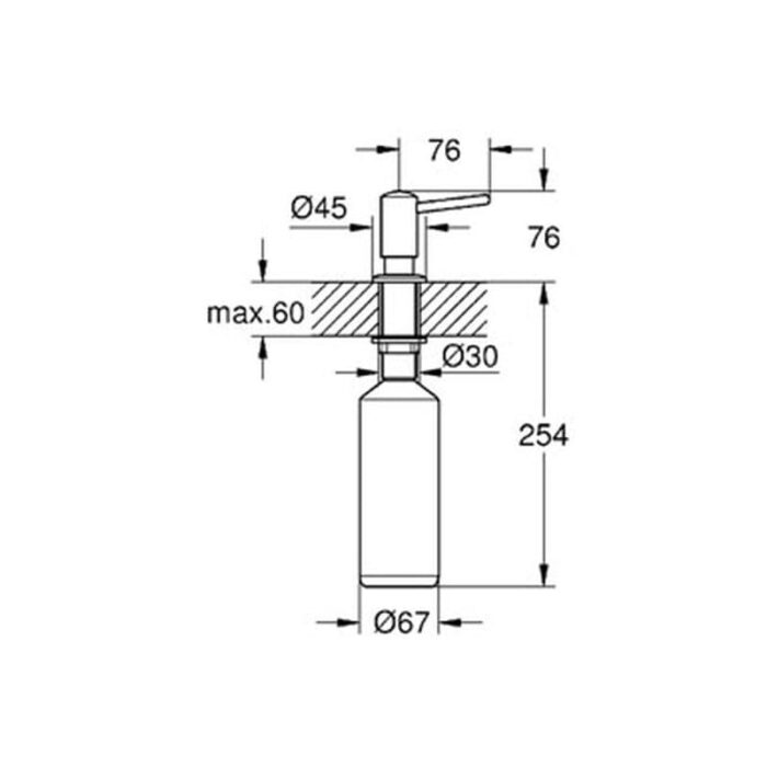 Дозатор за течен сапун Contemporary GROHE Contemporary 40536DC0 инокс/неръждаема стомана дозатор за вграждане