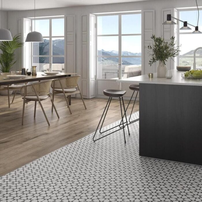 Pamesa ceramic Черно-бял гранитогрес Vinatge Black 45×45