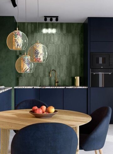 Зелени, малки фаянсови плочки за баня и кухня Masovia Verde Gloss STR 7.8×29.8 Tubadzin