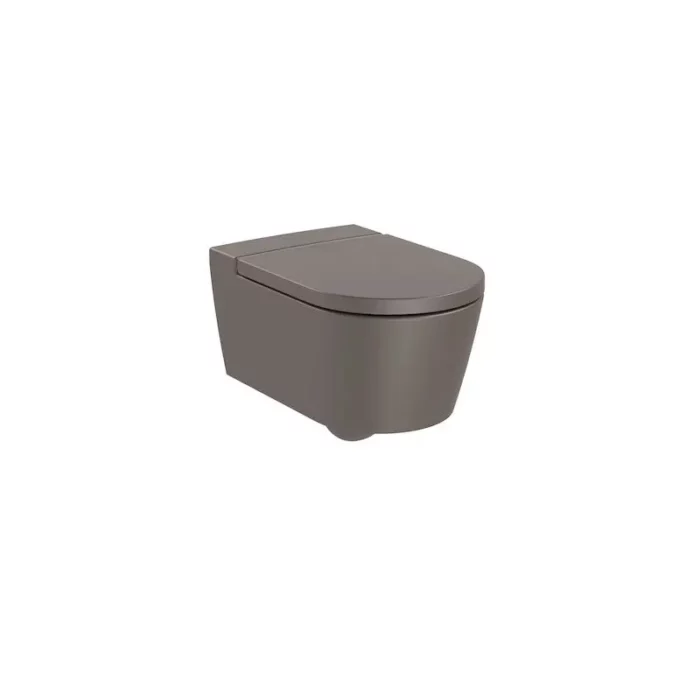 Roca Inspira Round Rimless Coffee – Окачена тоалетна чиния в цвят Кафяв