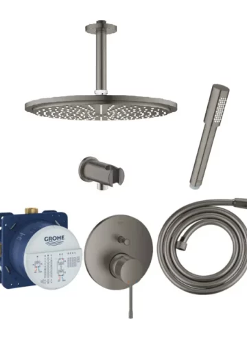 Grohe Essence Brushed Hard Graphite душ система за вграждане 24167AL1/26067AL0/26658AL0/26465AL0/28388A00/35604000 – Онлайн промоция