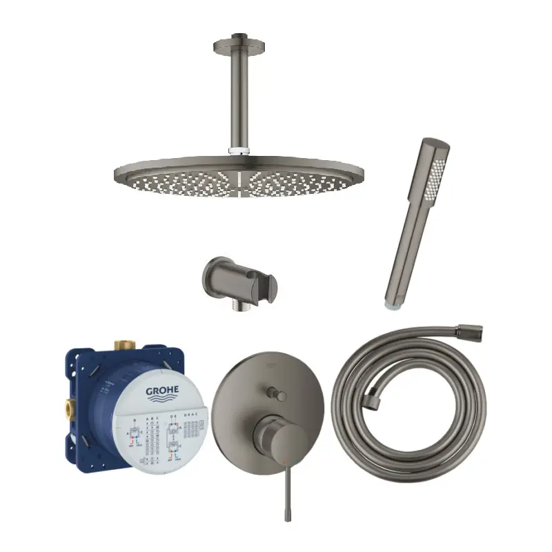 image-brushed-Graphito-Grohe-dush Rainshower Cosmopolitan 310 GROHE 26067AL0 BRUSHED HARD GRAPHITE