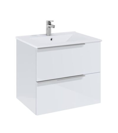 ELEGANT PLUS шкаф за баня с 2 чекмеджета и умивалник 60 см, цвят: бял гланц A852018806