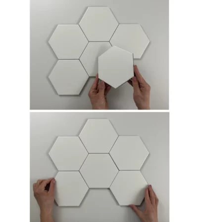 Гранитогрес хексагон, хексаTimeless White Mate 15x17 Cifre