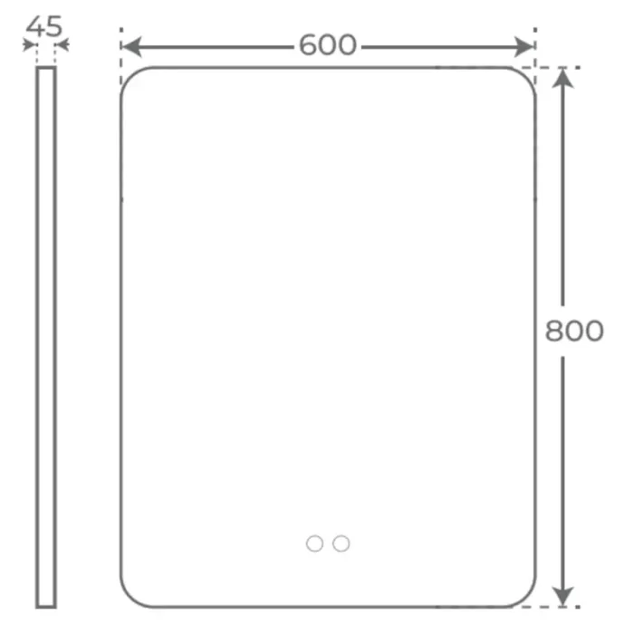 Огледало с лед осветление Emma 60×80 Fossil Natura Цвят: Златист