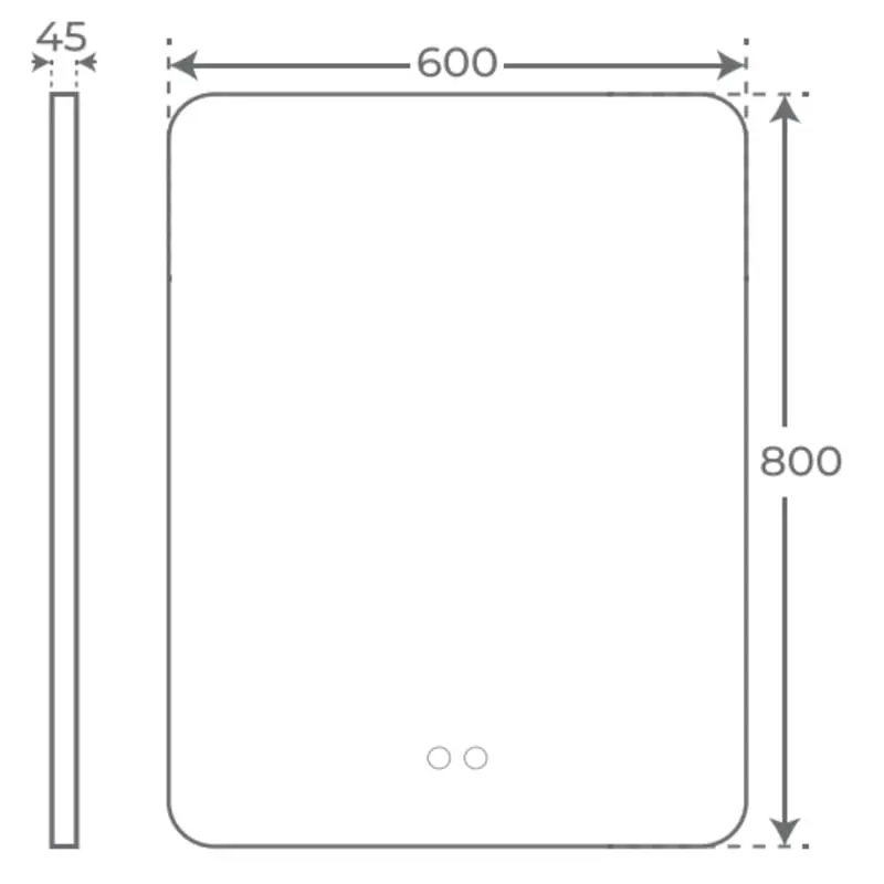 ambiente-enma-gold Огледало с лед осветление Emma 60×80 Fossil Natura Цвят: Златист