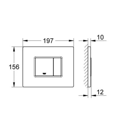 Grohe Skate Cosmopolitan Flush Plate, Brushed Cool Sunrise (38732GN0)
