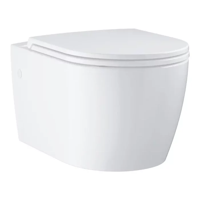 • Bau Ceramic конзолна тоалетна чиния • За казанчета за вграждане • Хоризонтално оттичане • Промиване • Без ринг