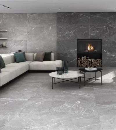 сив гранитогрес с каменна визия