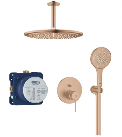 Essence, душ система с Rainshower Cosmopolitan 310 BRUSHED WARM SUNSET GROHE пълен комплект 26067DL0/24167DL1 Essence, душ система с Rainshower Cosmopolitan 310 BRUSHED WARM SUNSET GROHE пълен комплект 26067DL0/24167DL1