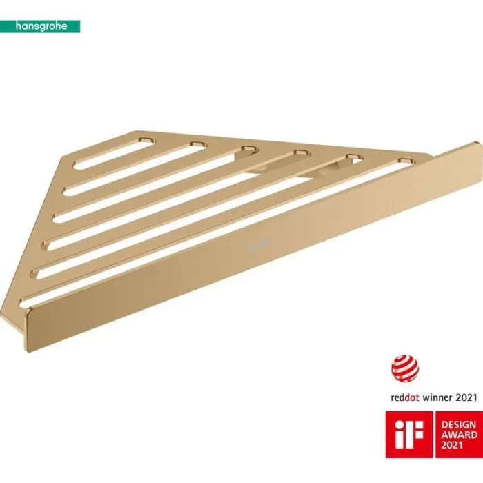 Ъглова етажерка, цвят бронз за аксесоари в баня HANSGROHE AddStoris 41741140