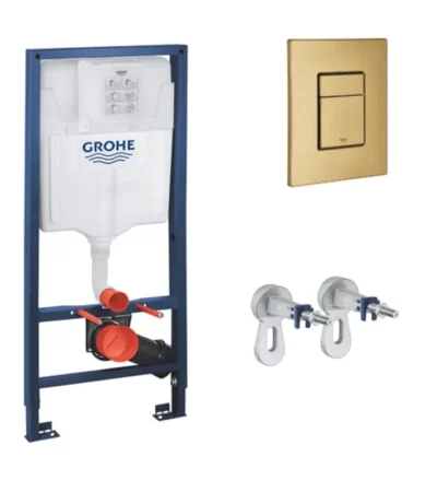 Структура за вграждане GROHE Rapid SL 38528001 с бутон Skate Cosmopolitan 38732GN0 – Brushed Cool Sunrise