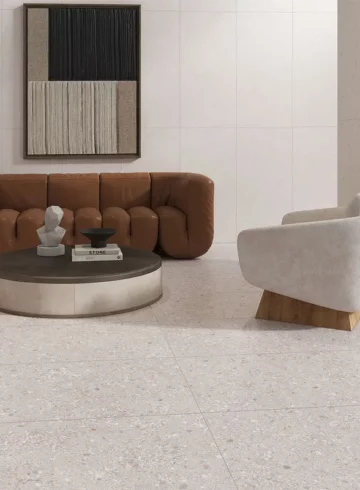 Гранитогрес CIOTTOLI 60×120 Abitare la Ceramica – Bianco / Grigio / Beige, терацо ефект, R10B