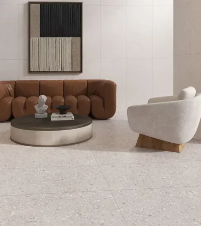 Гранитогрес CIOTTOLI 60×120 Abitare la Ceramica – Bianco / Grigio / Beige, терацо ефект, R10B