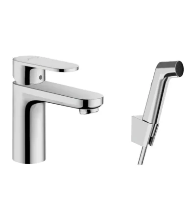 Смесител с хигиенен душ Hansgrohe Vernis Blend 71215000 – комплект с душ, стойка и шлаух, хром