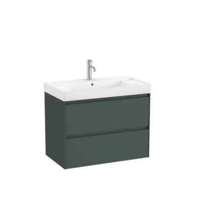 ROCA Ona A851691513 Шкаф с две чекмеджета и умивалник 80 см Highland Green – Онлайн промоция
