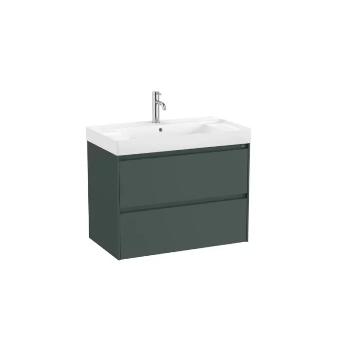 Шкаф с две чекмеджета и централен умивалник 800x460x645 mm, Ona, Highland Green ROCA Ona A851691513